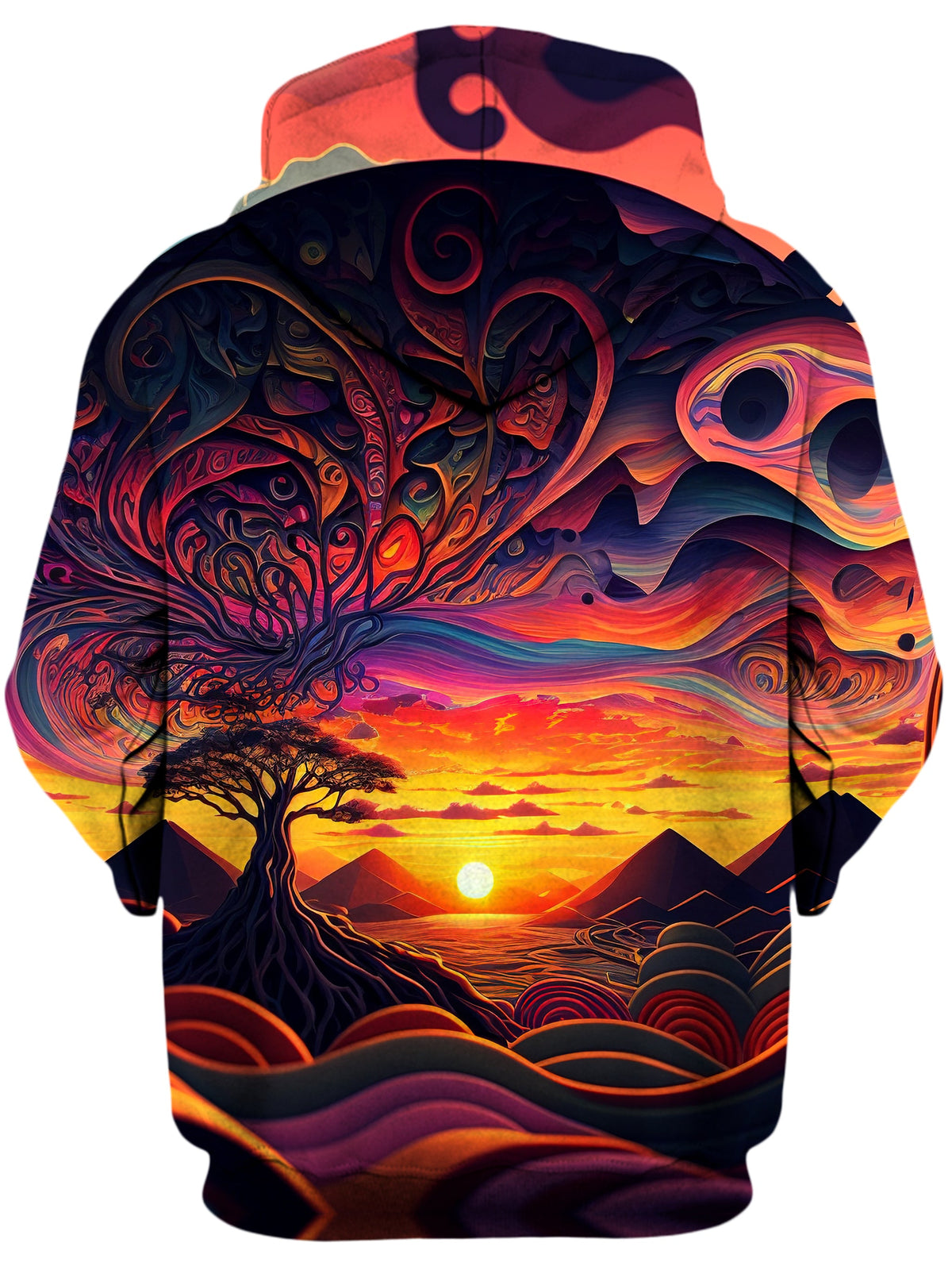 Acid Sunset Unisex Zip-Up Hoodie