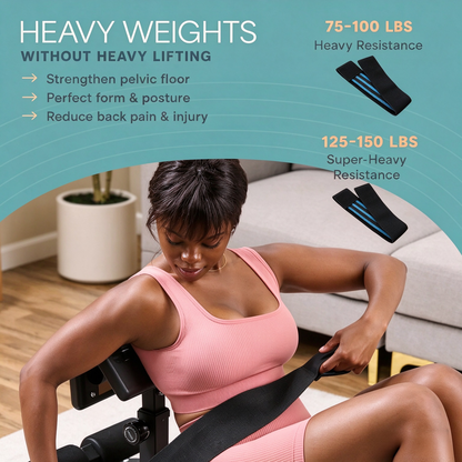 Foldable Hip Thrust Machine, Adjustable Home Gym Equipment for Glute Workout & Lower Back Support