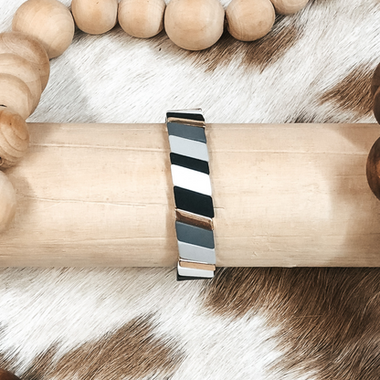 All About Matte Diagonal Bracelet in Greys