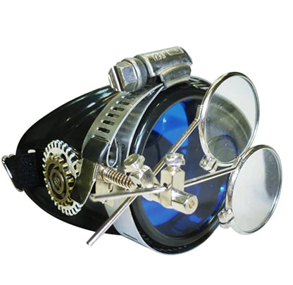 Airship Captain Pirate Eyepatch Monocle Rave Goggle With Magnifying Eye Loupes