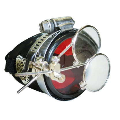 Airship Captain Pirate Eyepatch Monocle Rave Goggle With Magnifying Eye Loupes