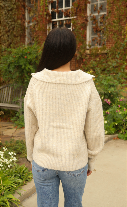 anything but ordinary half zip sweater
