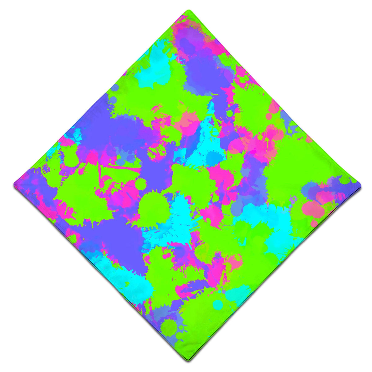90s Neon Paint Splatter Bandana