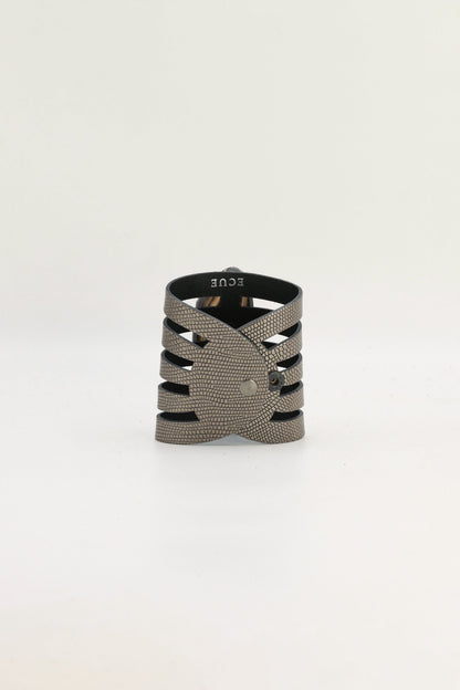 Brazalete Sol Plomo Ágata Verde