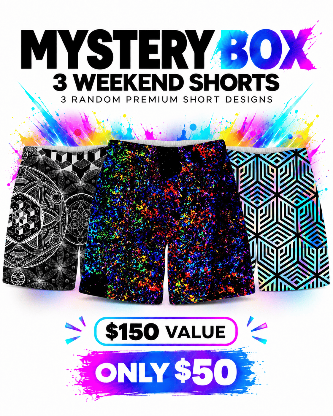 3 Weekend Shorts iEDM Mystery Box ($150 Value!)