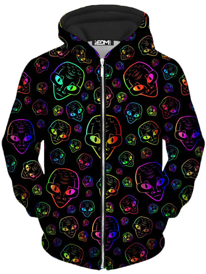 Alien Invasion Unisex Zip-Up Hoodie