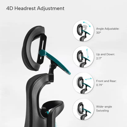 Hybrid Ergonomic Office Chair | Full Adjustability for Home Office & Daily Work